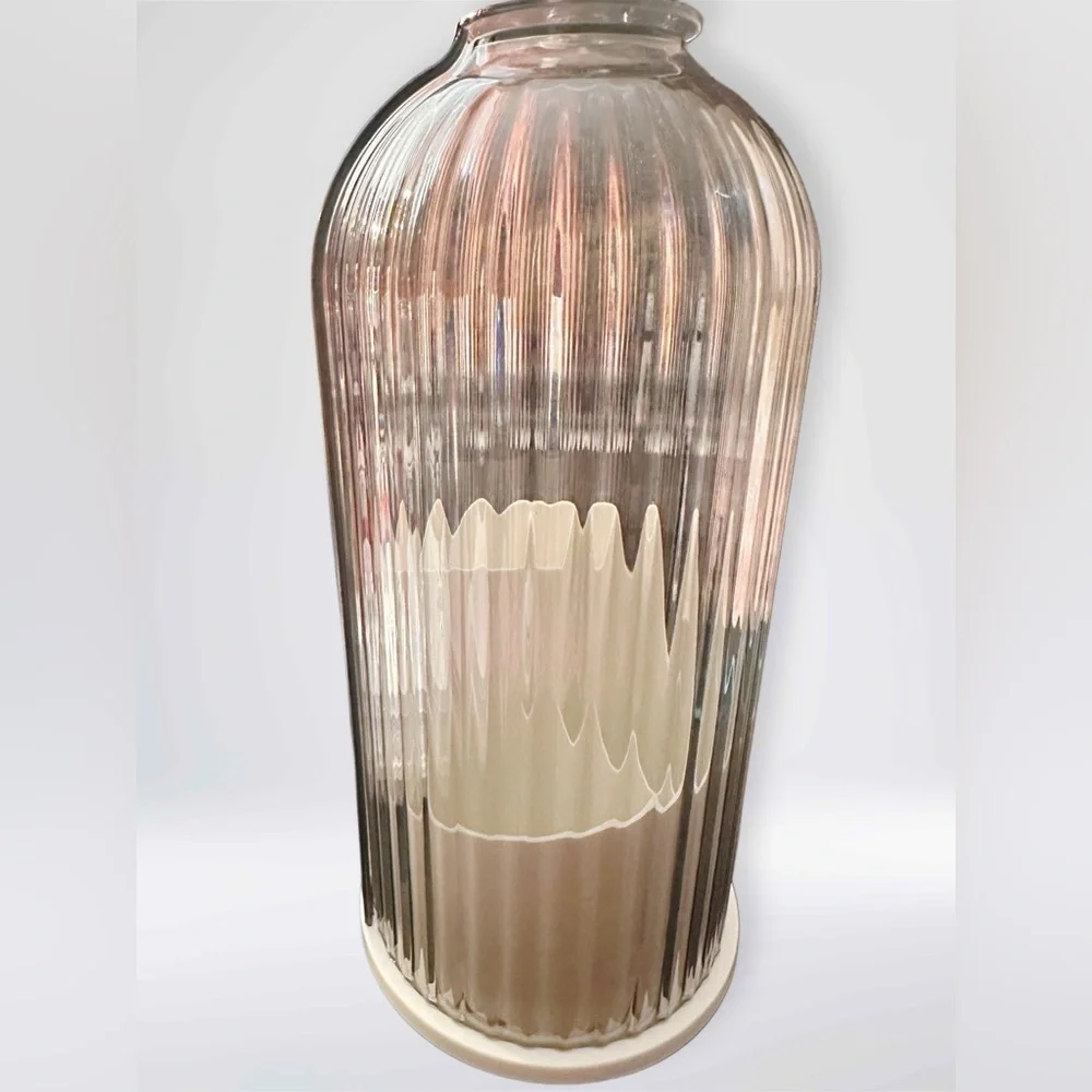 NEW Clear Dust Proof Rotating Makeup Brush, Organizer Clear Black, White Base